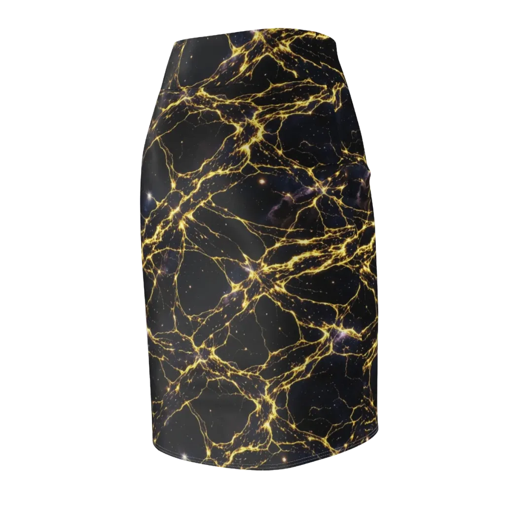 Solar Veins on Pencil Skirt — Back Side