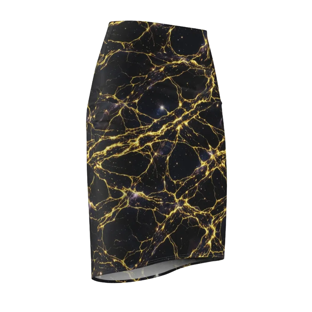 Solar Veins on Pencil Skirt — Front Side