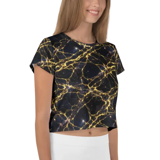 Solar Veins on a Crop Tee