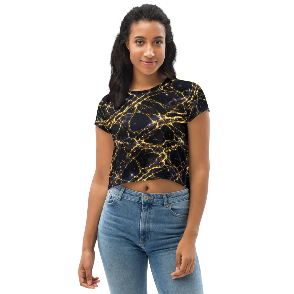 Solar Veins on Crop Tee — Front