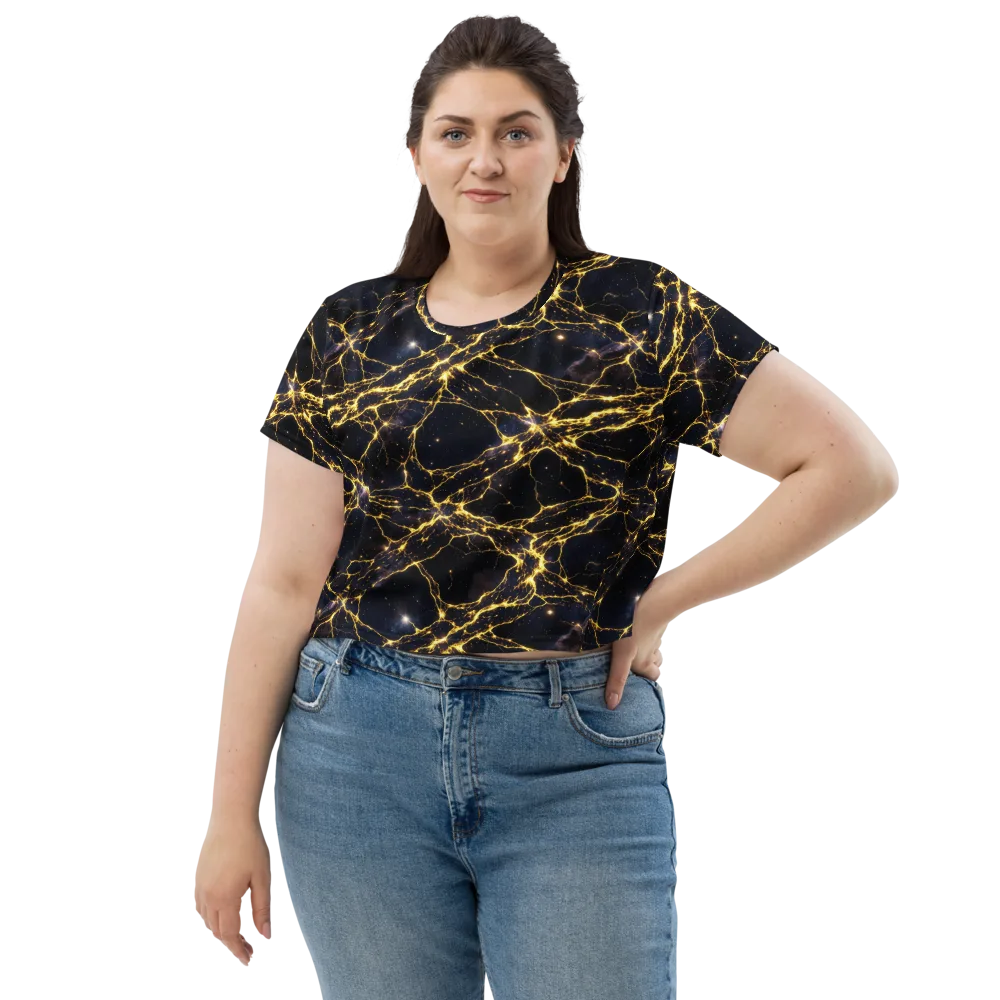 Solar Veins on Crop Tee — Front