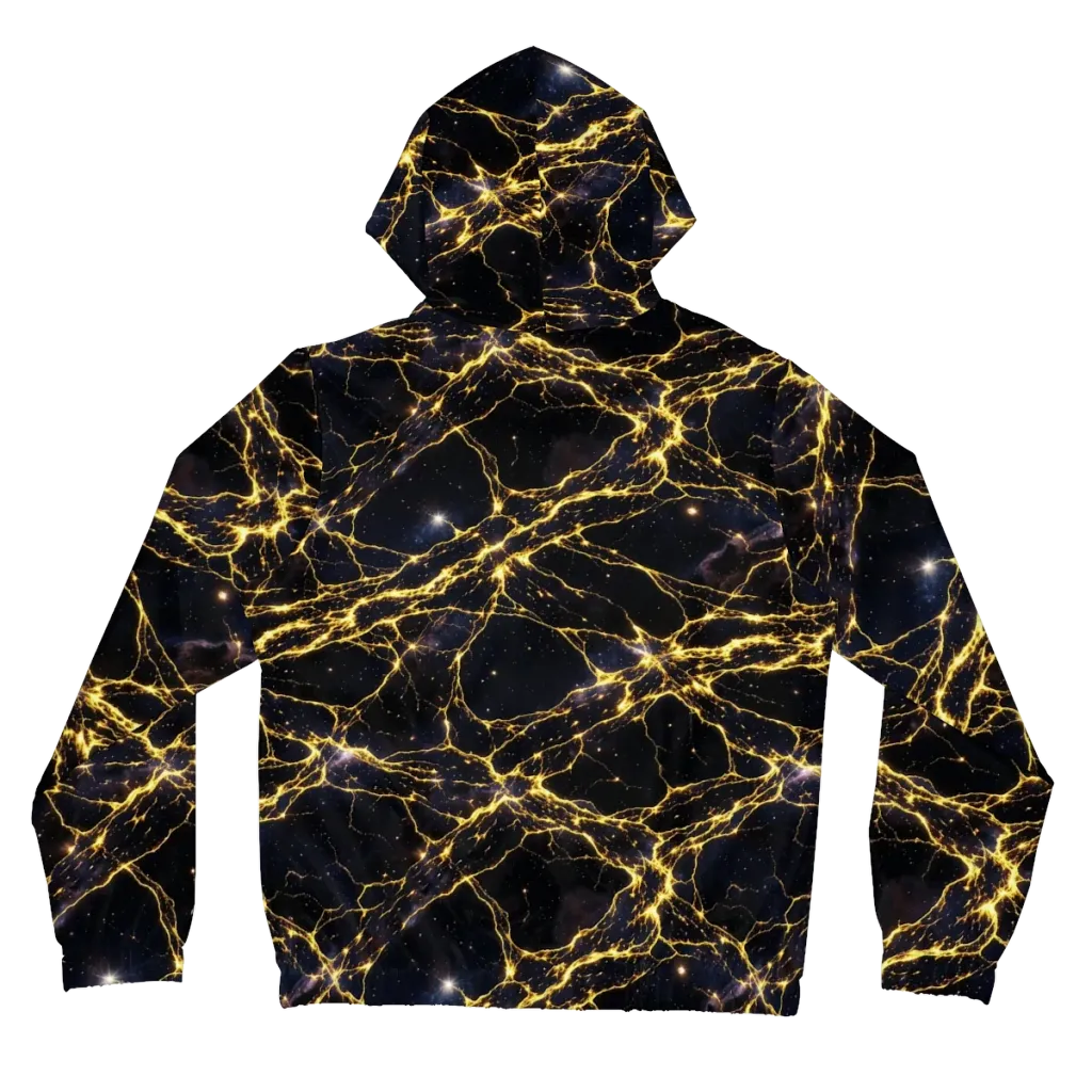 Solar Veins on Women's Full-Zip Hoodie — Back