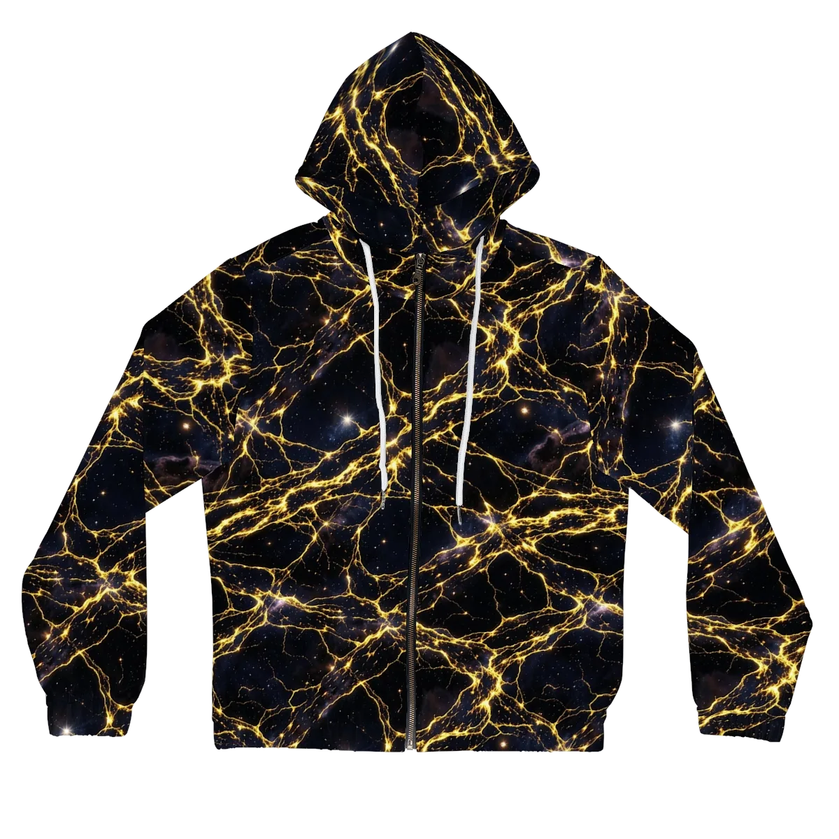 Solar Veins on Women's Full-Zip Hoodie — Front