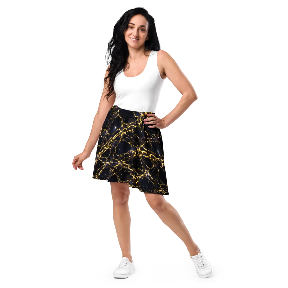 Solar Veins on Skater Skirt — Front