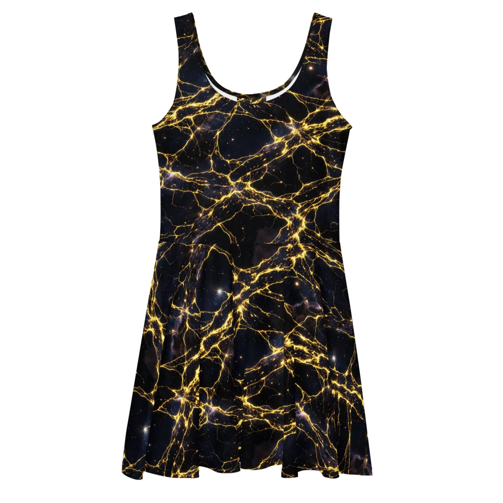 Solar Veins on Skater Dress — Front
