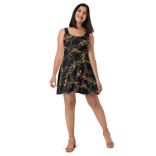 Solar Veins on a Skater Dress