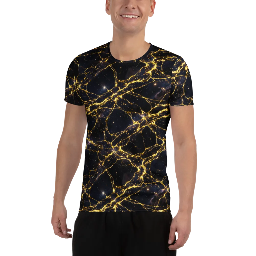 Solar Veins on Men's Athletic T-Shirt — Front