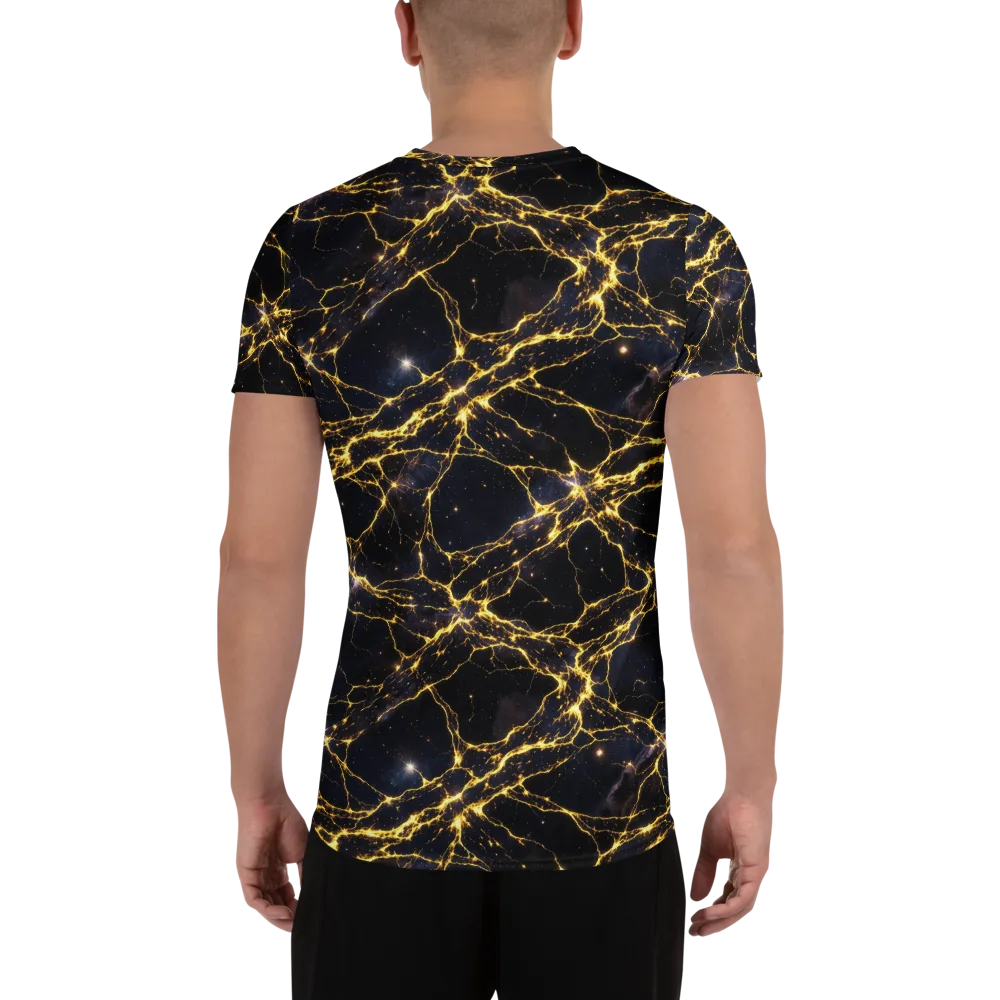 Solar Veins on Men's Athletic T-Shirt — Back