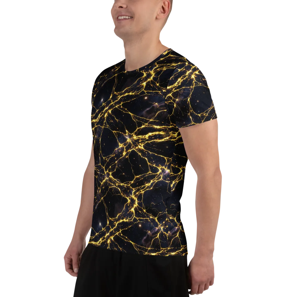 Solar Veins on Men's Athletic T-Shirt — Left