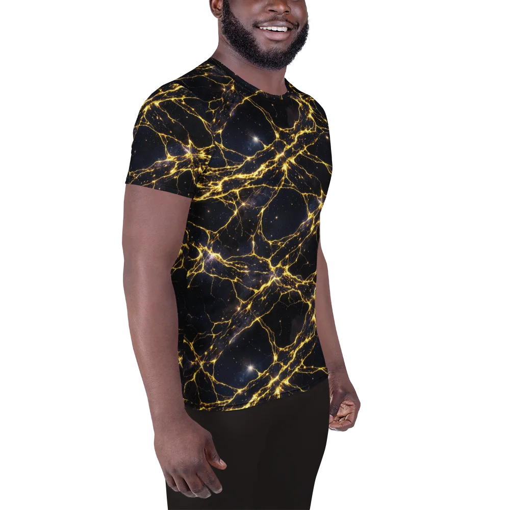 Solar Veins on Men's Athletic T-Shirt — Right
