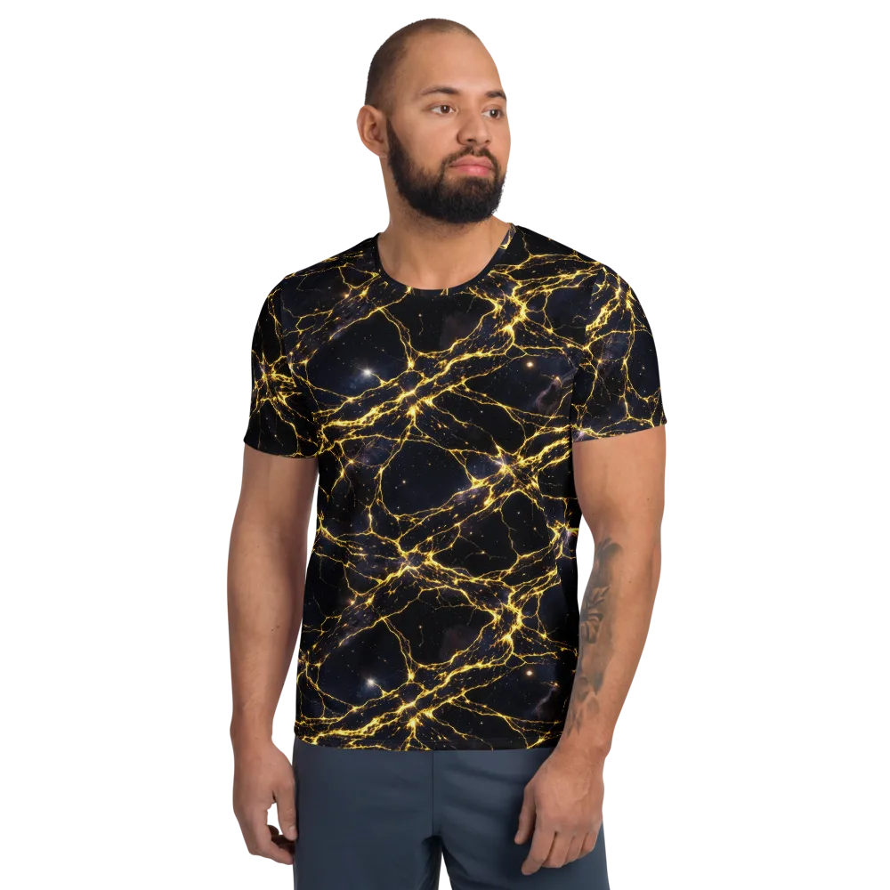 Solar Veins on Men's Athletic T-Shirt — Front