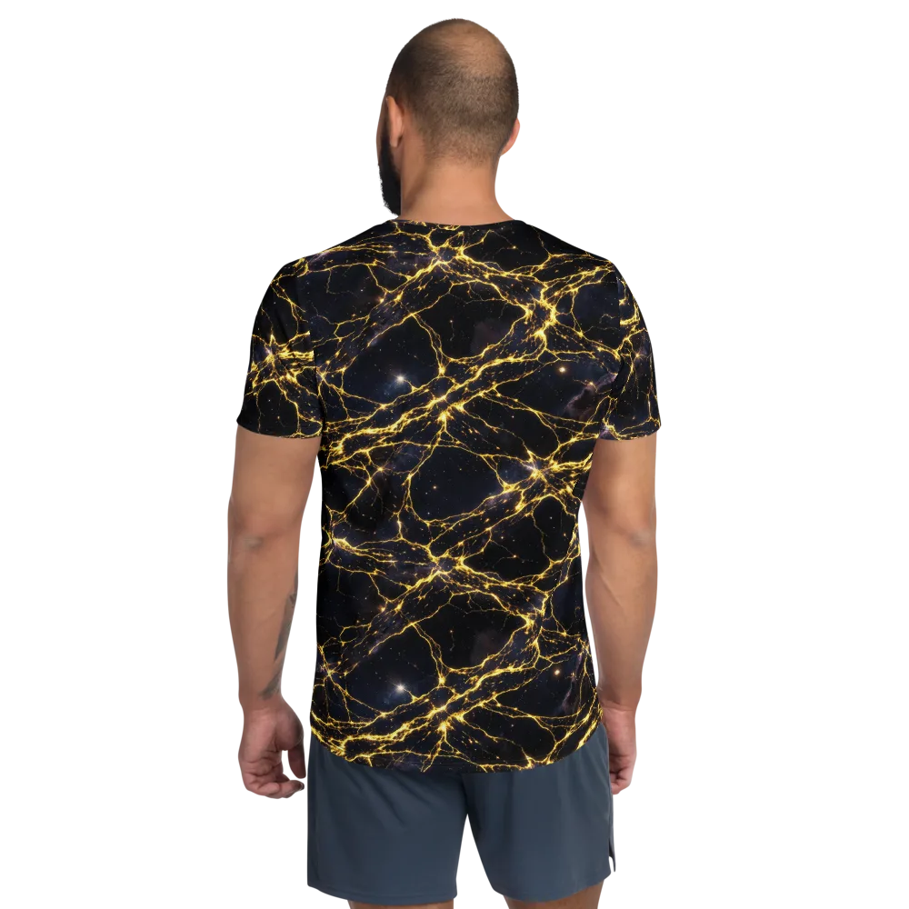 Solar Veins on Men's Athletic T-Shirt — Back