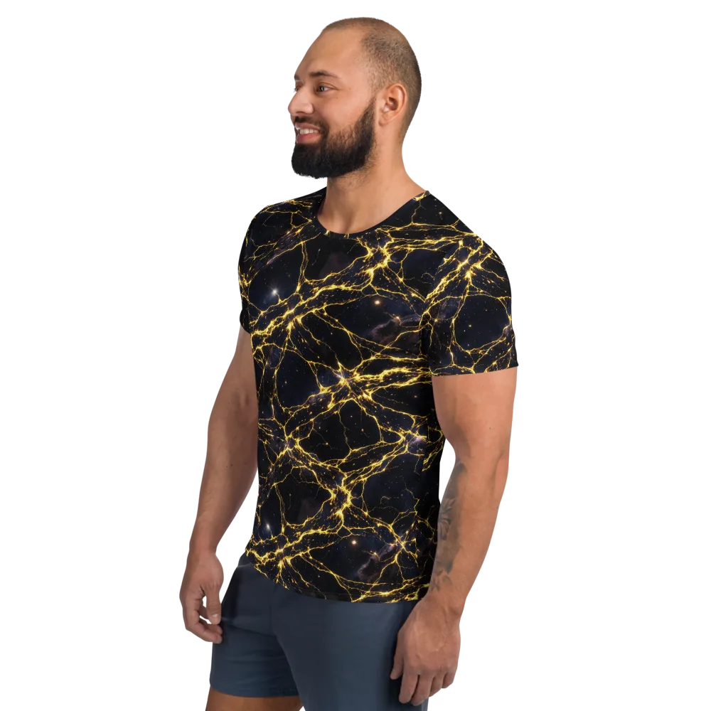 Solar Veins on Men's Athletic T-Shirt — Left