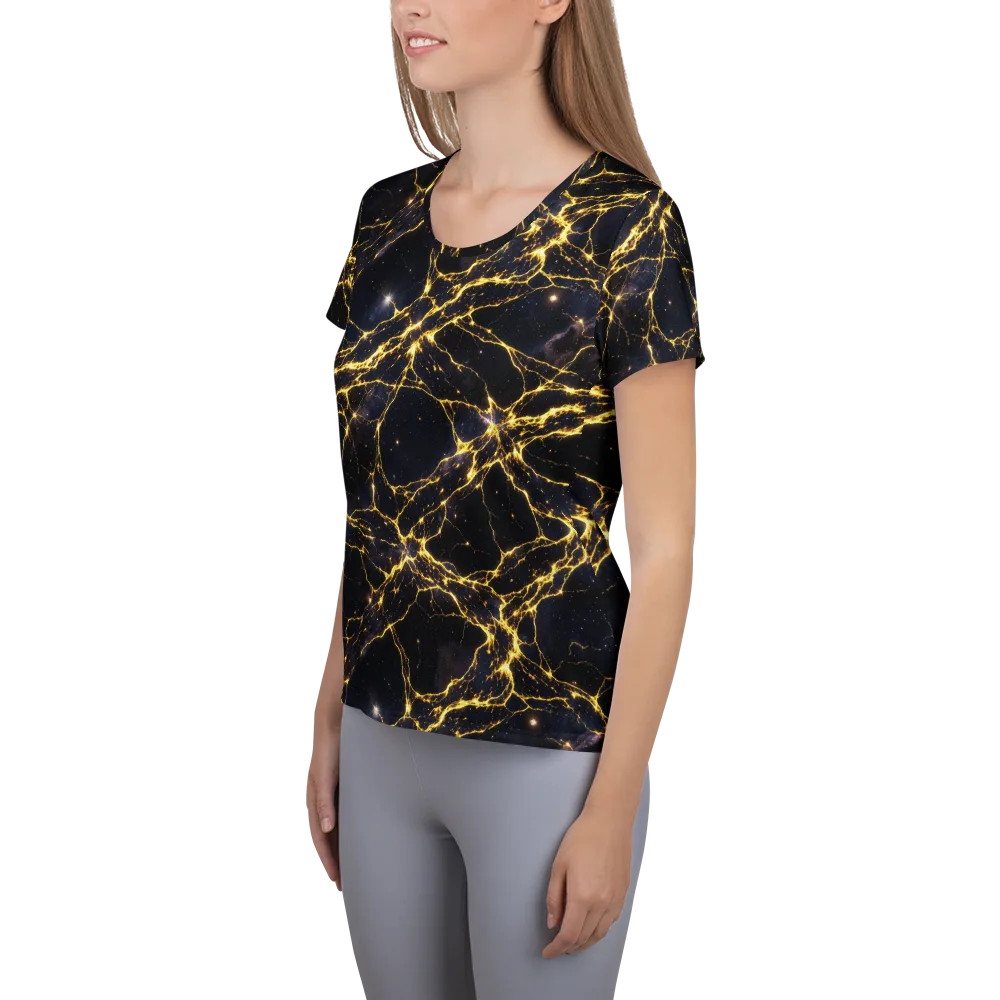 Solar Veins on Women's Athletic T-Shirt — Left