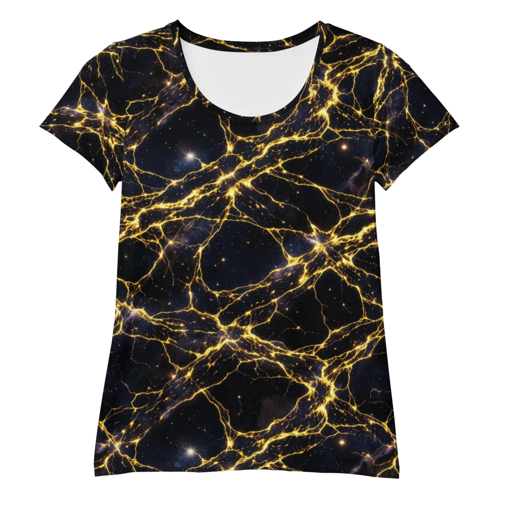 Solar Veins on Women's Athletic T-Shirt — Front