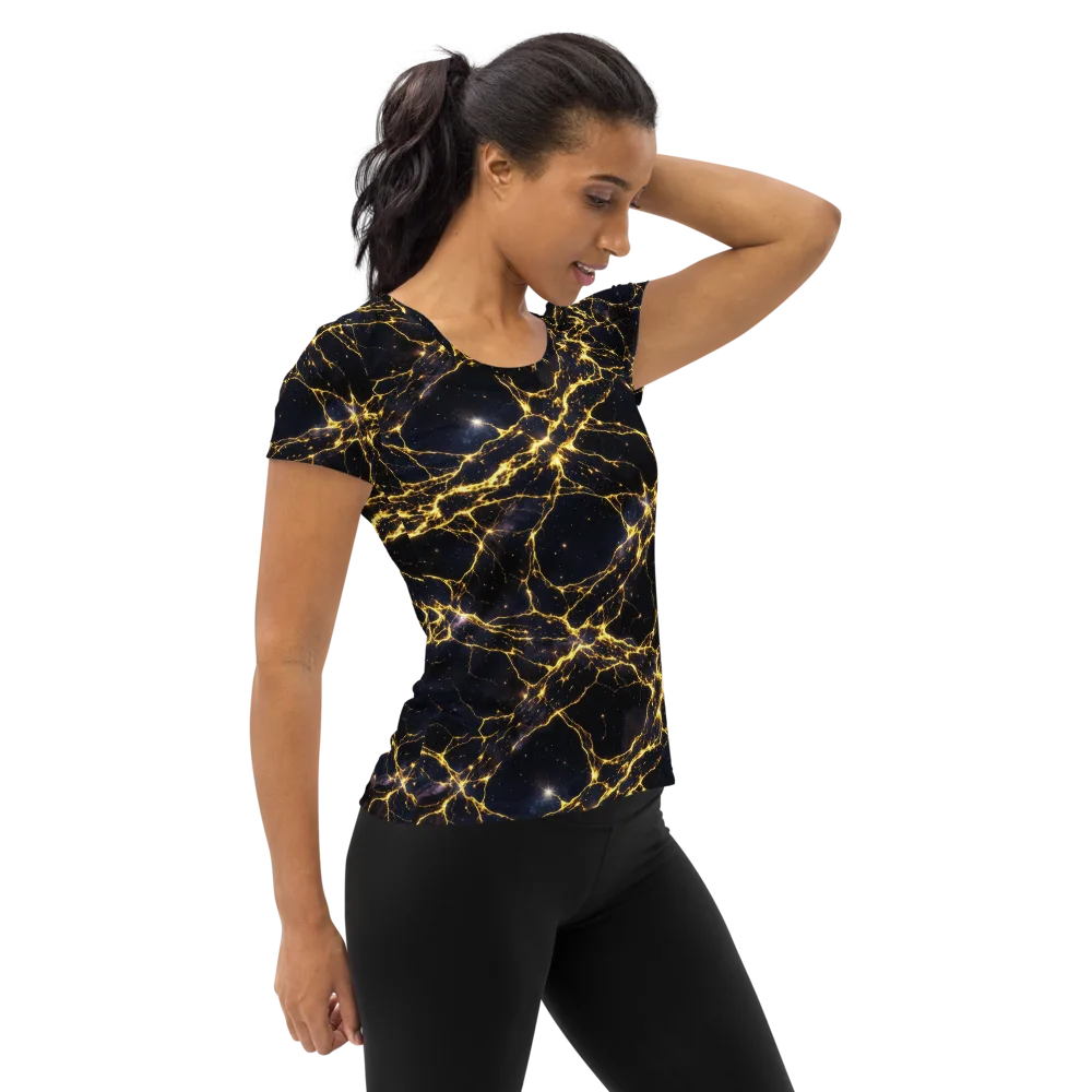 Solar Veins on Women's Athletic T-Shirt — Right