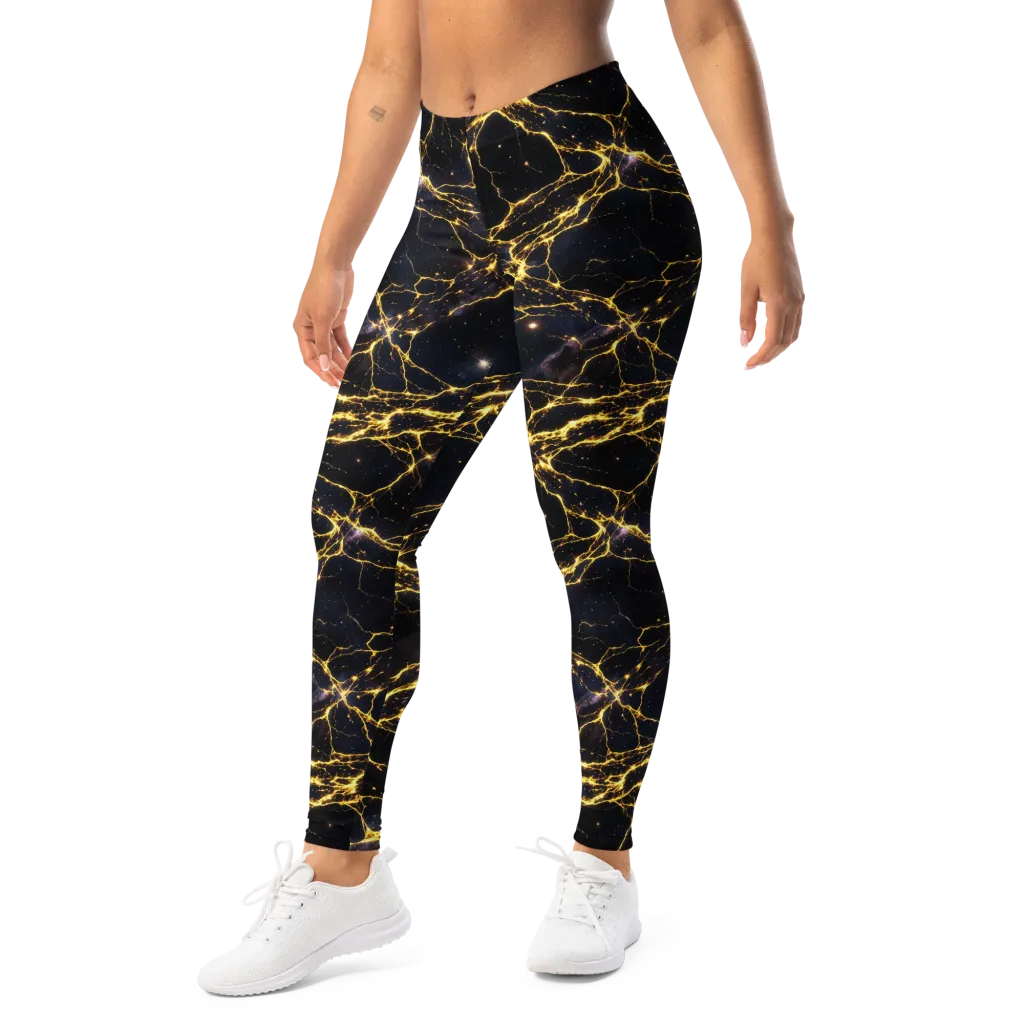 Solar Veins on Leggings — Left Front