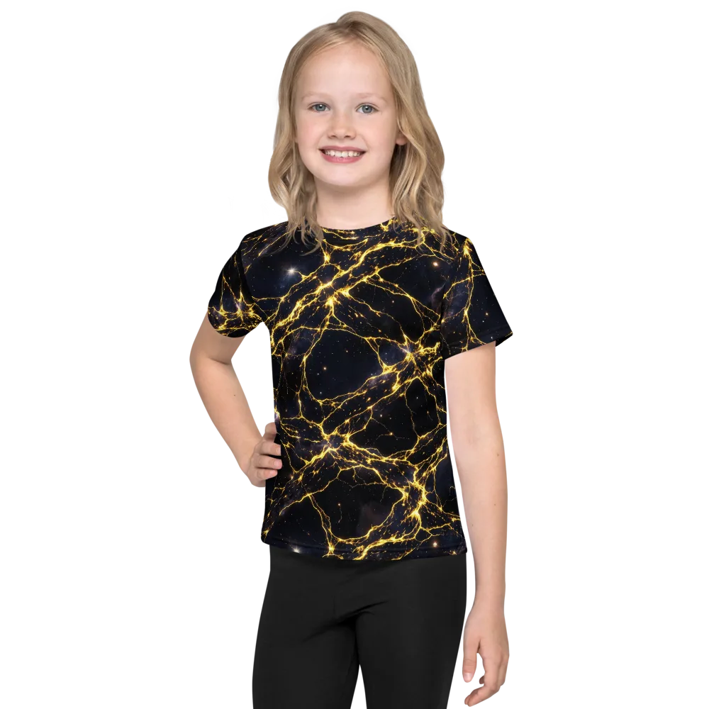 Solar Veins on Kids Crew Neck T-Shirt — Front