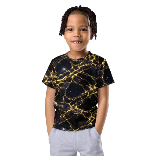 Solar Veins on a Kids Crew Neck T-Shirt