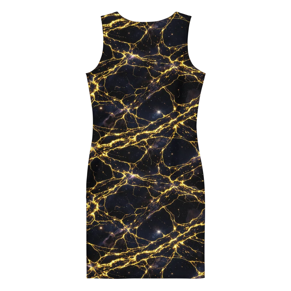 Solar Veins on Bodycon Dress — Back