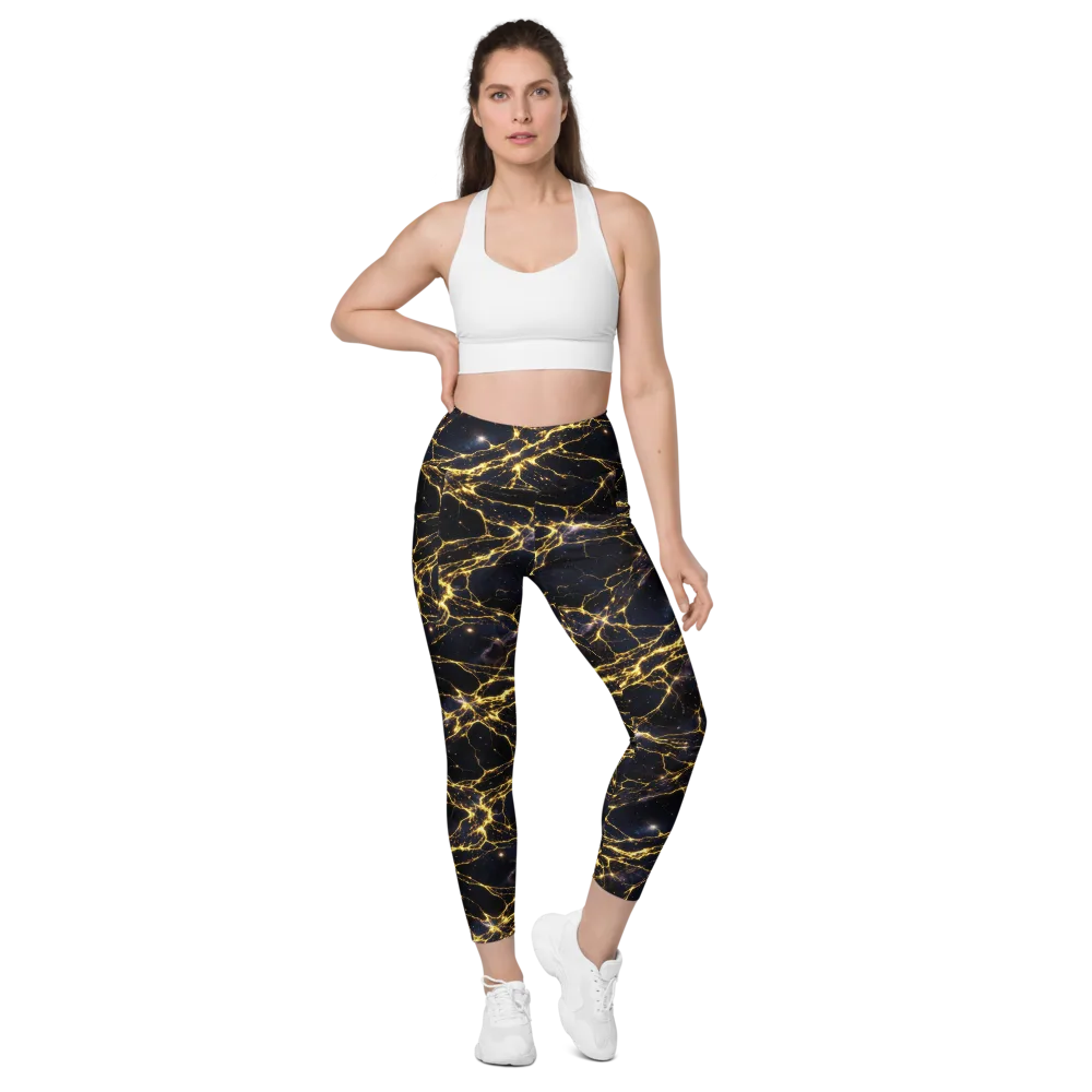 Solar Veins on Leggings with Pockets — Front