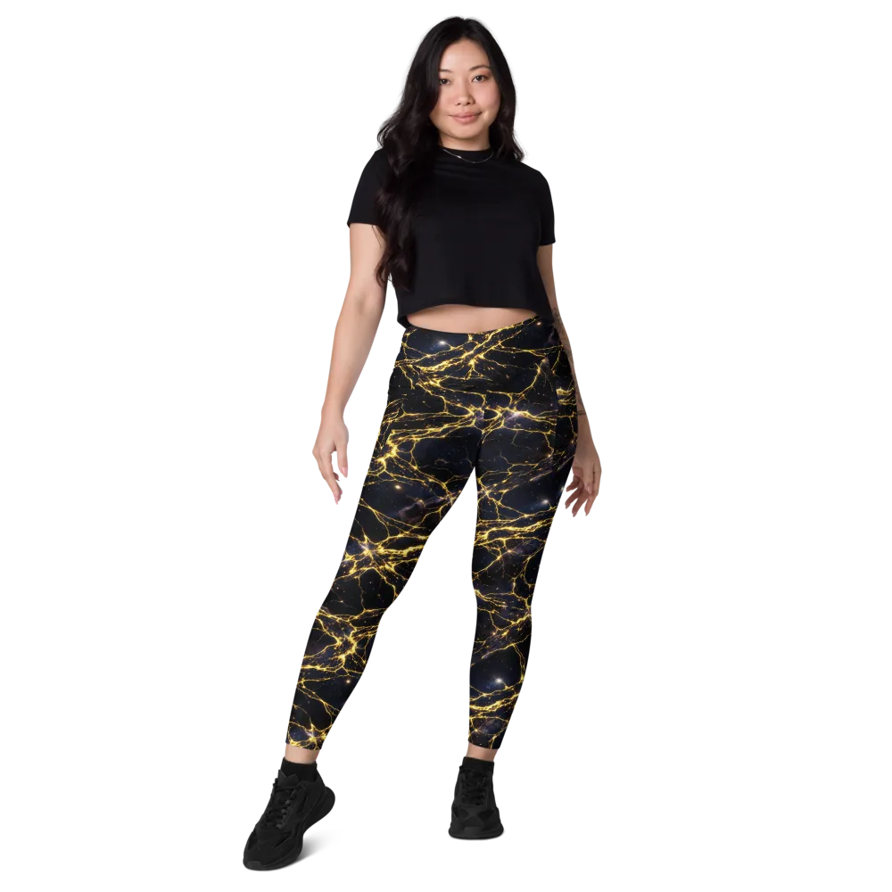 Solar Veins on Leggings with Pockets — Front
