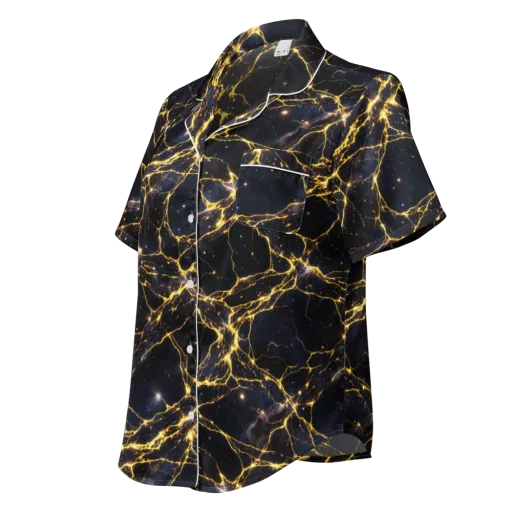Solar Veins on a Women's Short Sleeve Pajama Top