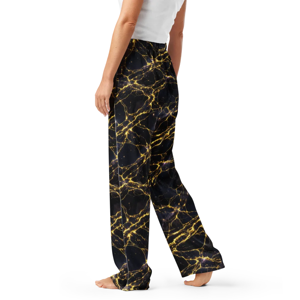 Solar Veins on Women's Pajama Pants — Left