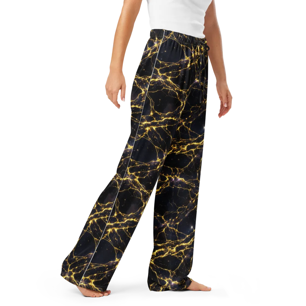 Solar Veins on Women's Pajama Pants — Right Front