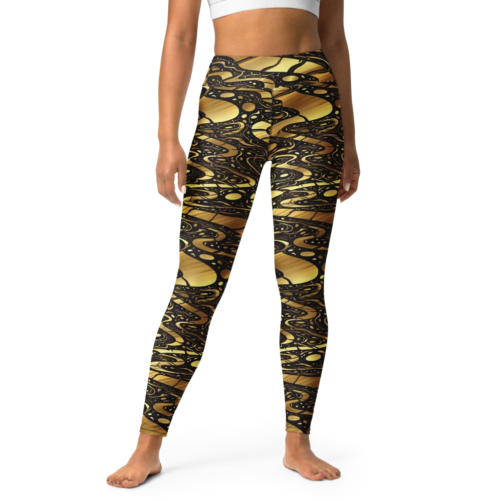 Gilded Vortex on Yoga Leggings — Front