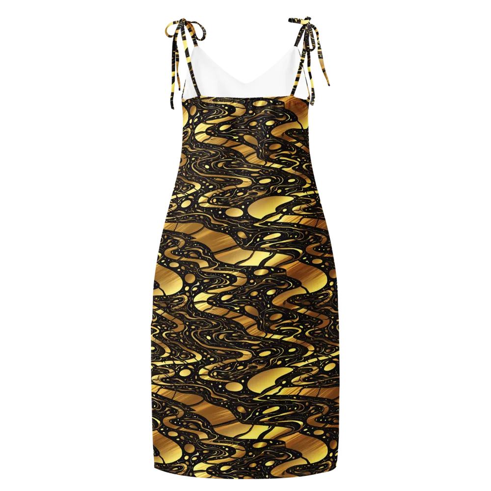 Gilded Vortex on Slip Dress — Back