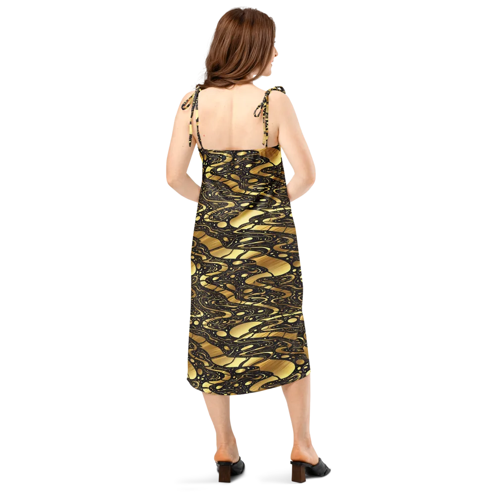 Gilded Vortex on Slip Dress — Back