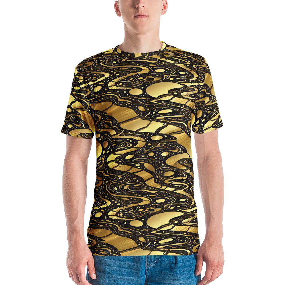 Gilded Vortex on Men's Crew Neck T-Shirt — Front