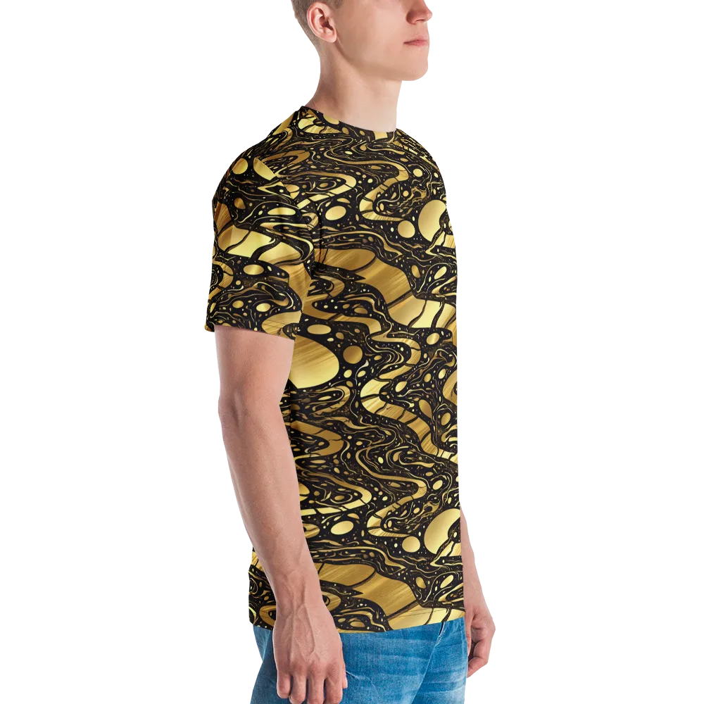 Gilded Vortex on Men's Crew Neck T-Shirt — Right