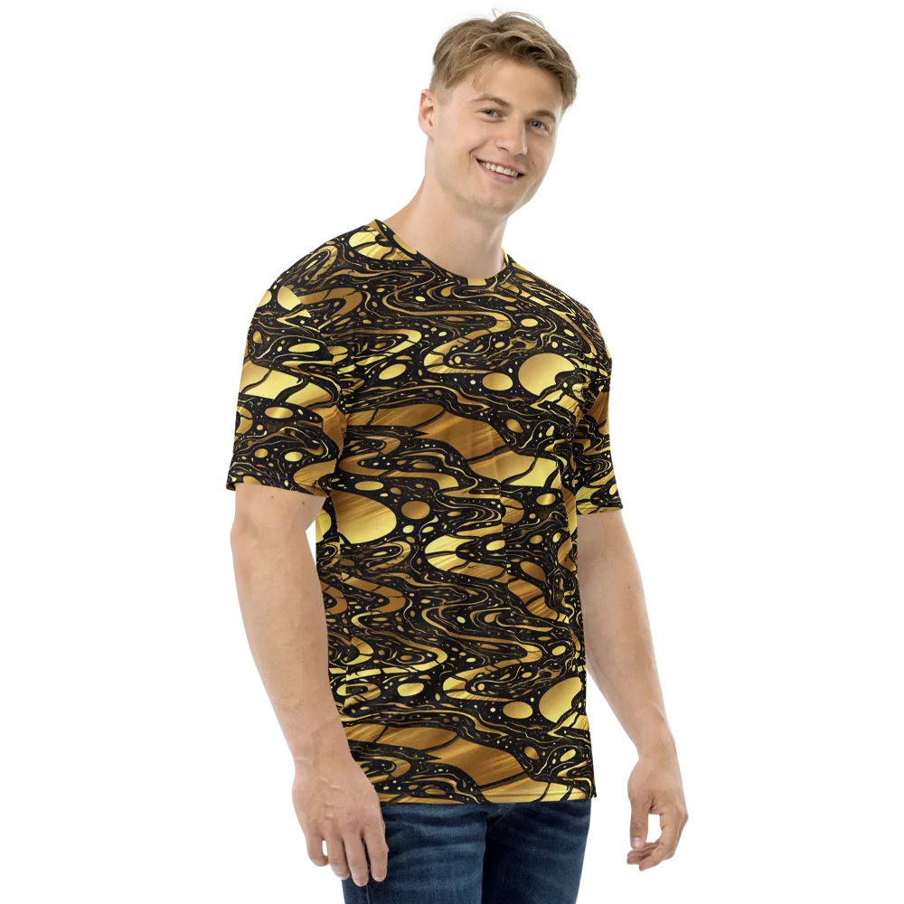 Gilded Vortex on Men's Crew Neck T-Shirt — Right