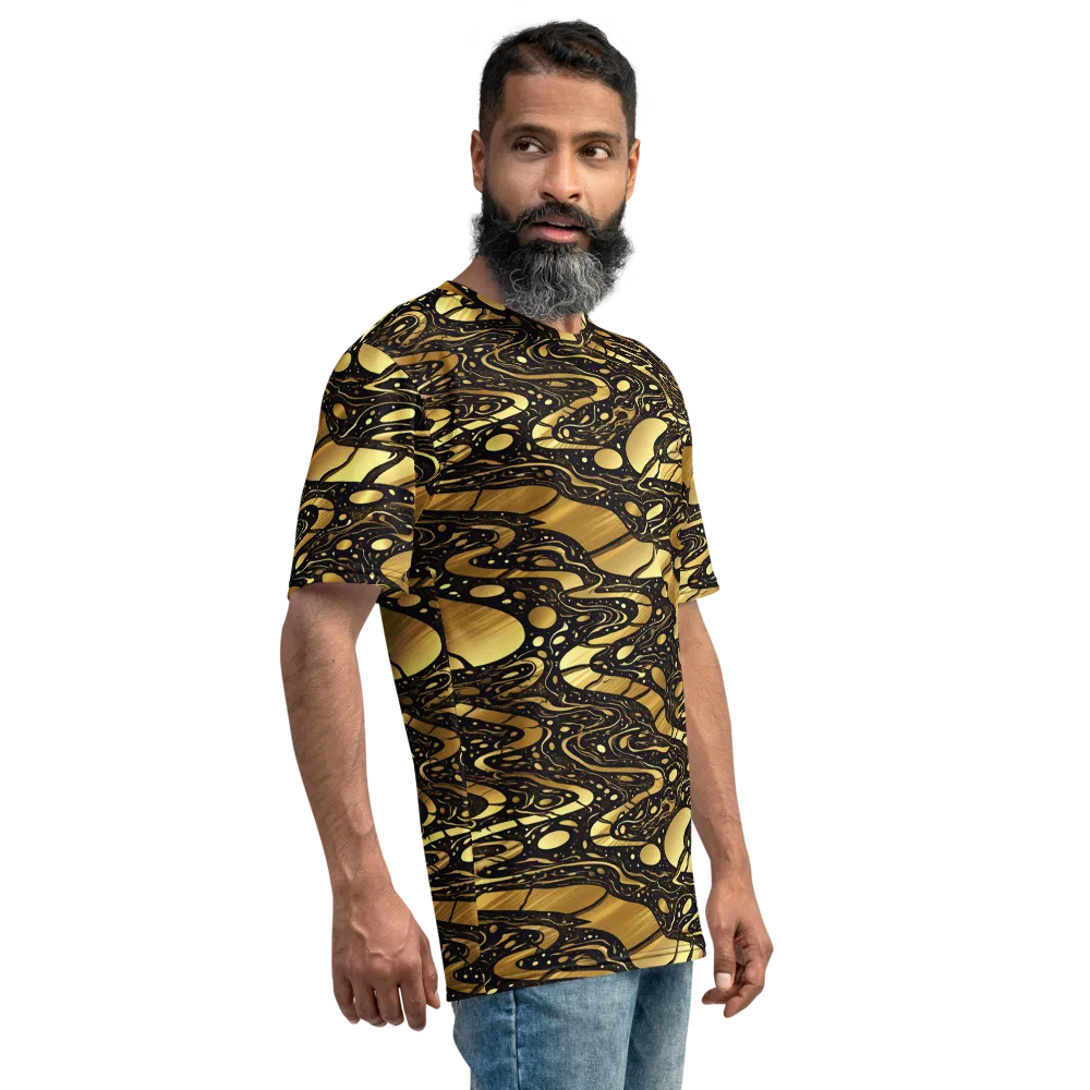 Gilded Vortex on Men's Crew Neck T-Shirt — Right