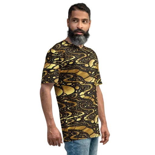 Gilded Vortex on a Men's Crew Neck T-Shirt