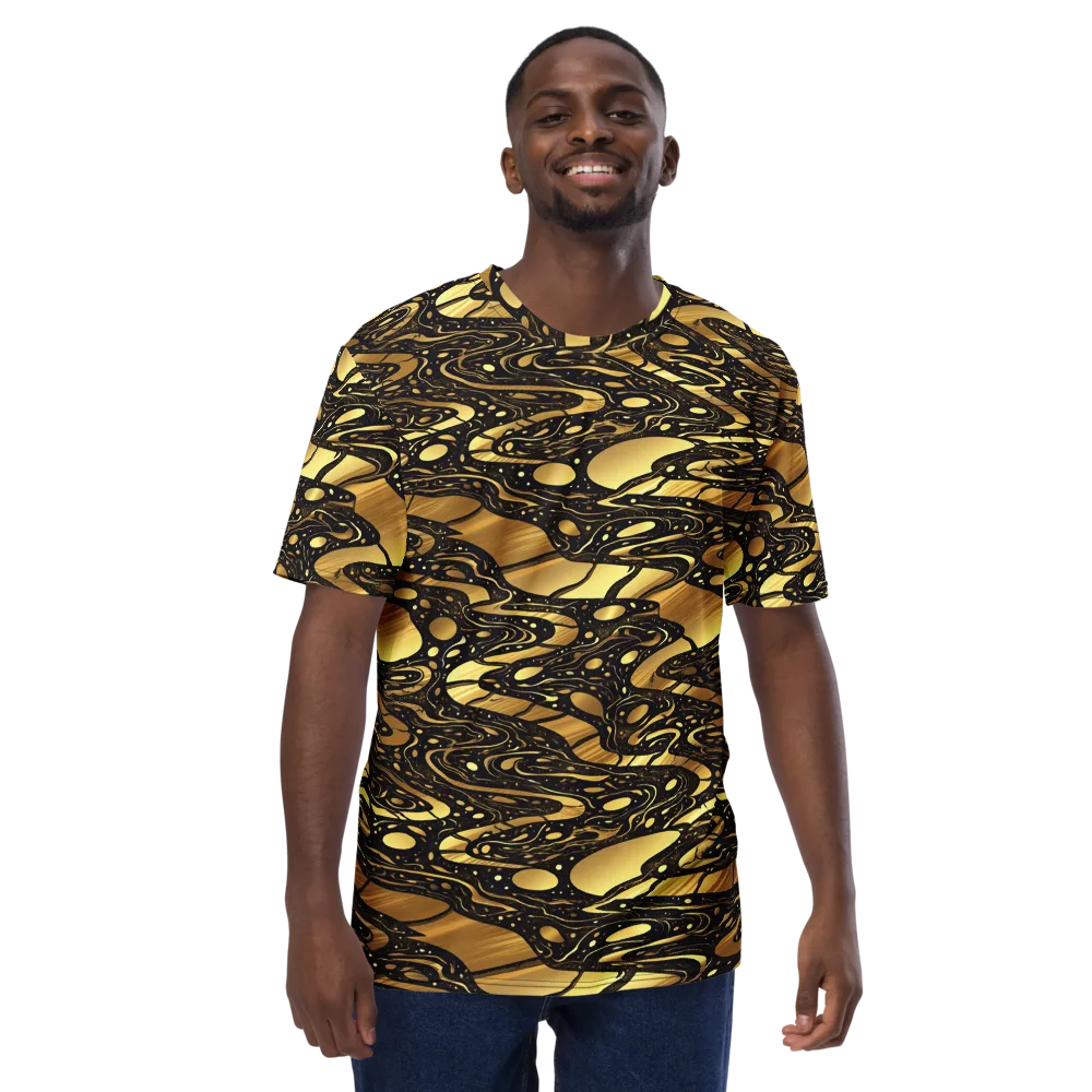 Gilded Vortex on Men's Crew Neck T-Shirt — Front