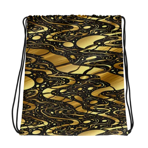 Gilded Vortex on a Drawstring Bag