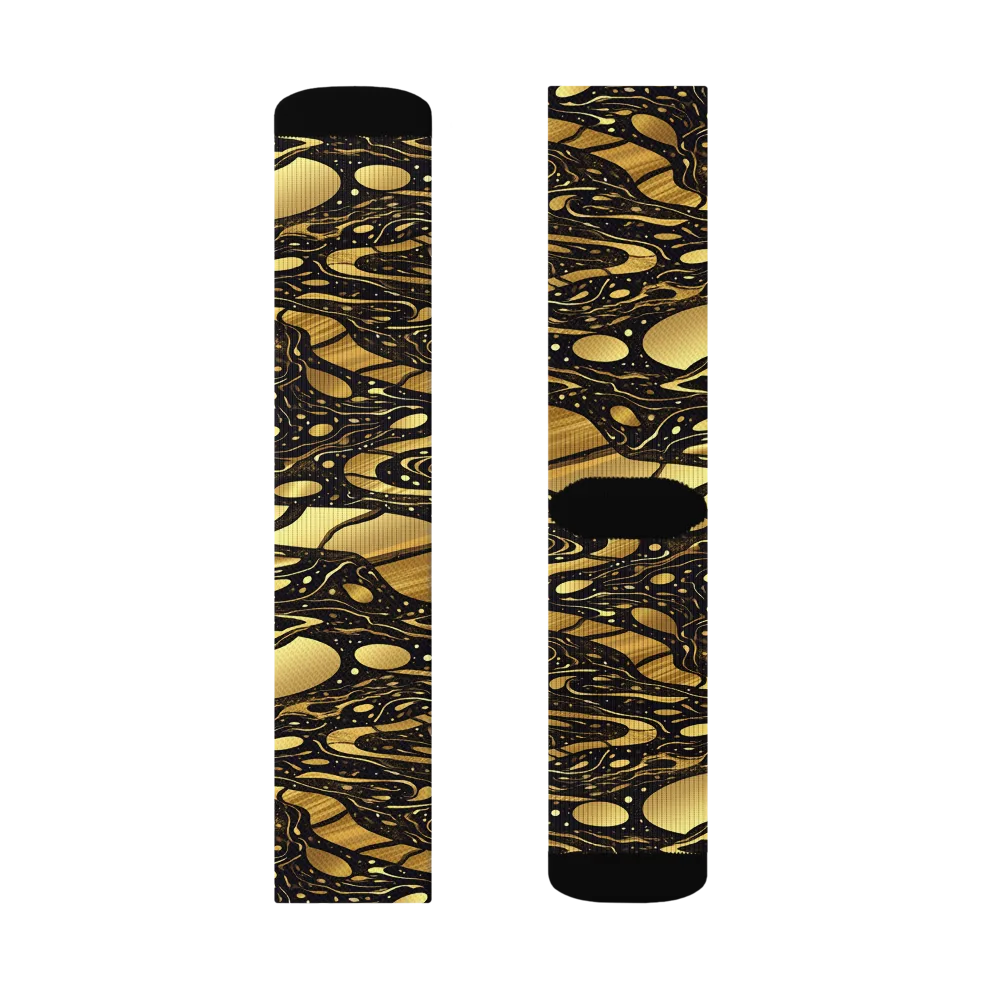 Gilded Vortex on Socks — Left Sock