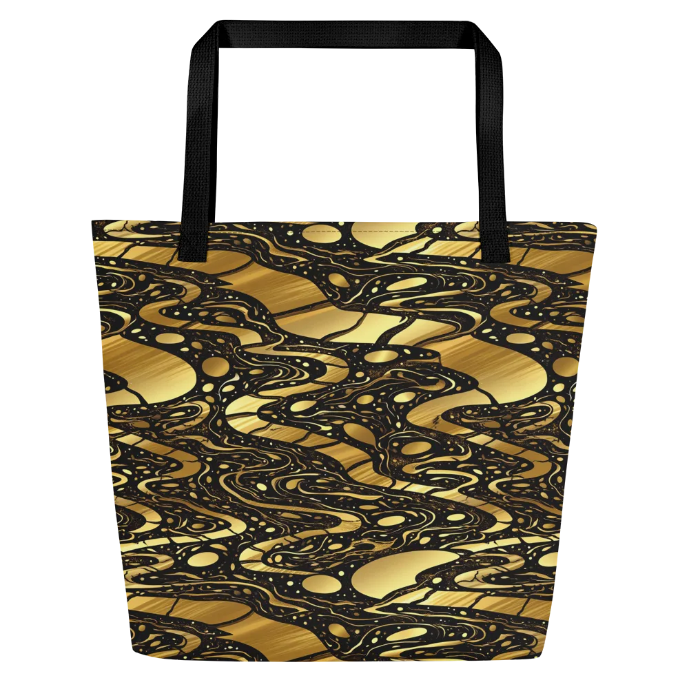 Gilded Vortex on Large Tote Bag W/ Pocket — Front