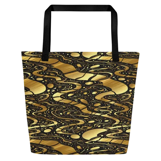 Gilded Vortex on a Large Tote Bag W/ Pocket