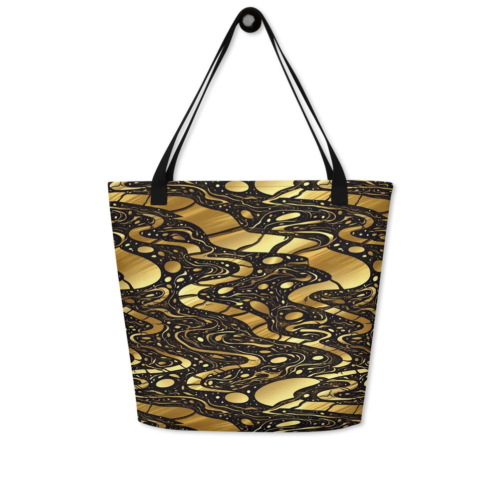 Gilded Vortex on Large Tote Bag W/ Pocket — Front