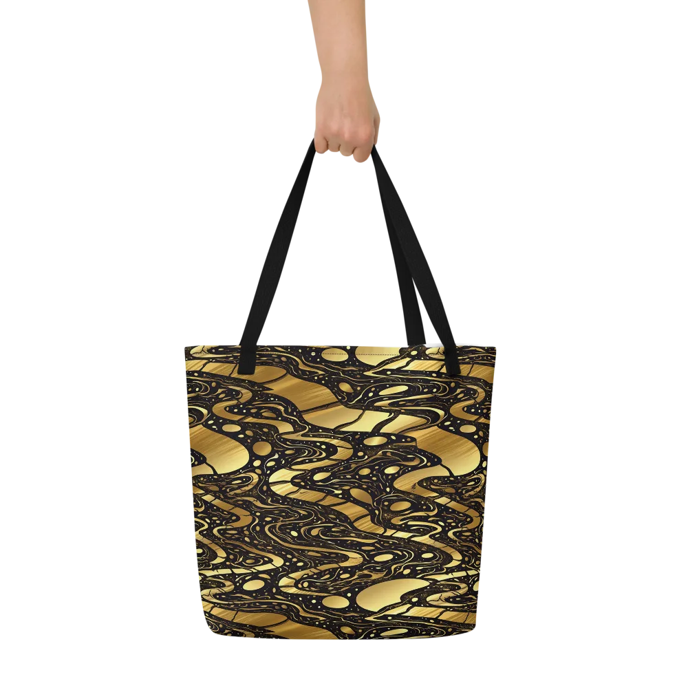 Gilded Vortex on Large Tote Bag W/ Pocket — Front