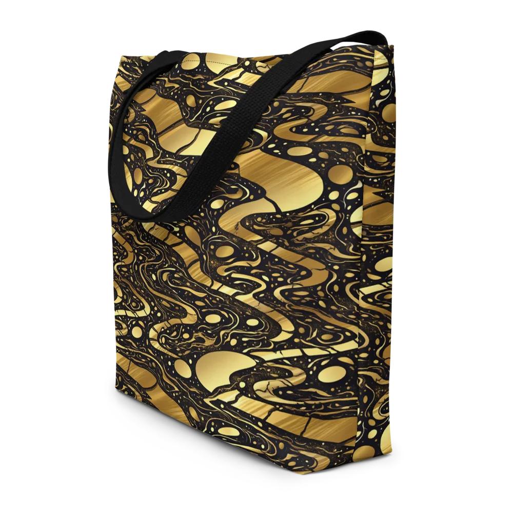 Gilded Vortex on Large Tote Bag W/ Pocket — Front