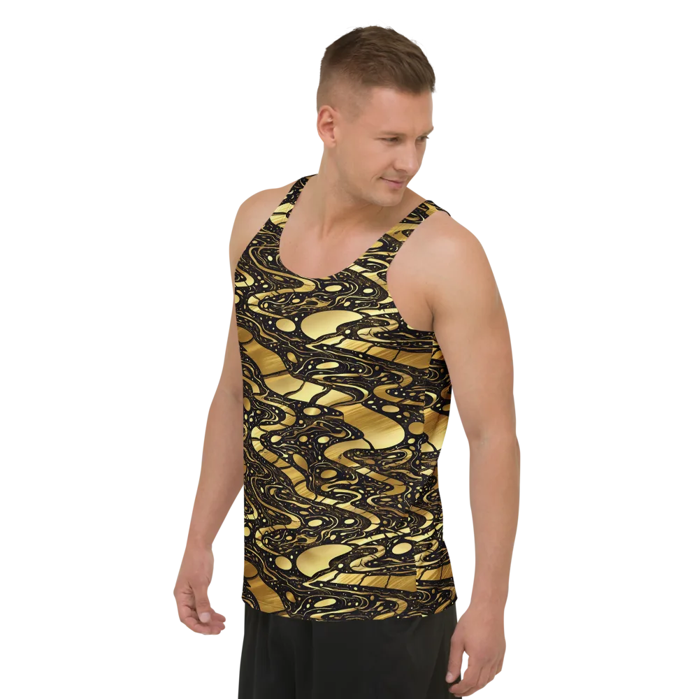 Gilded Vortex on Men's Tank Top — Left Front