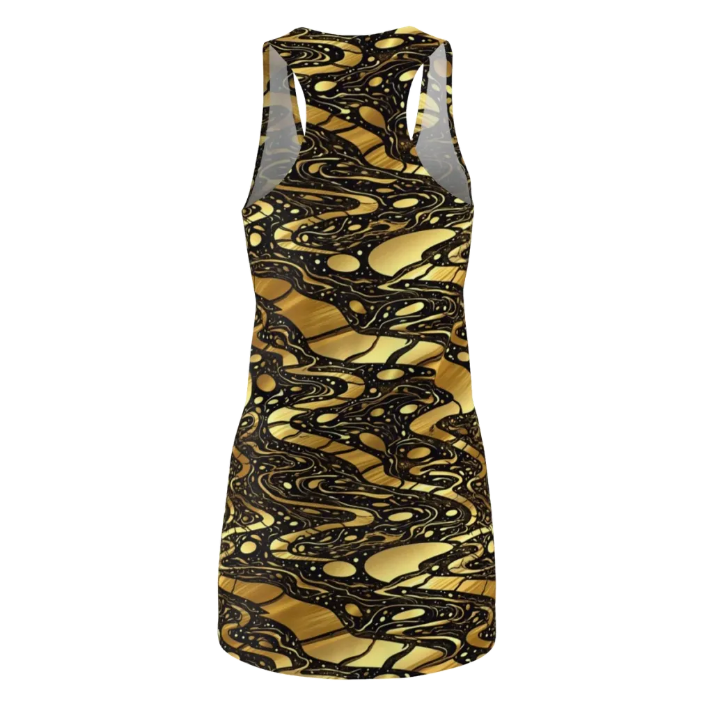 Gilded Vortex on Racerback Dress — Back