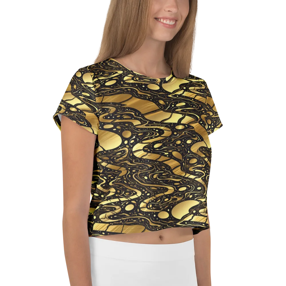 Gilded Vortex on Crop Tee — Right