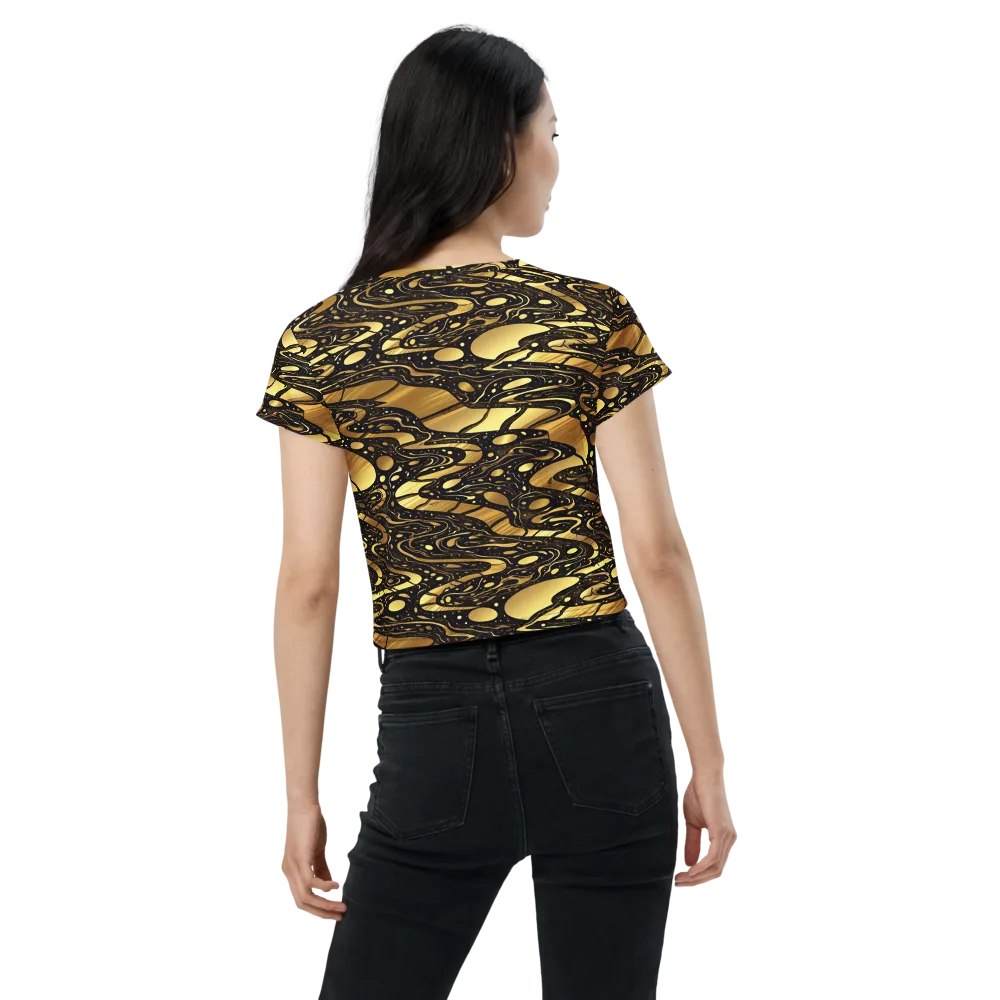 Gilded Vortex on Crop Tee — Back