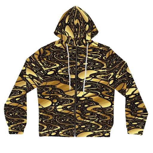 Gilded Vortex on a Women's Full-Zip Hoodie